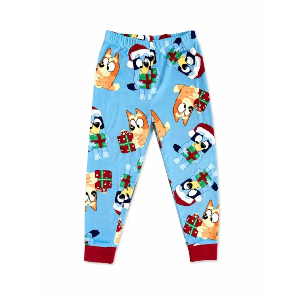 Bluey Boys Girls 4T Christmas Pajama Set Bingo Holiday Long Sleeve Pants PJs